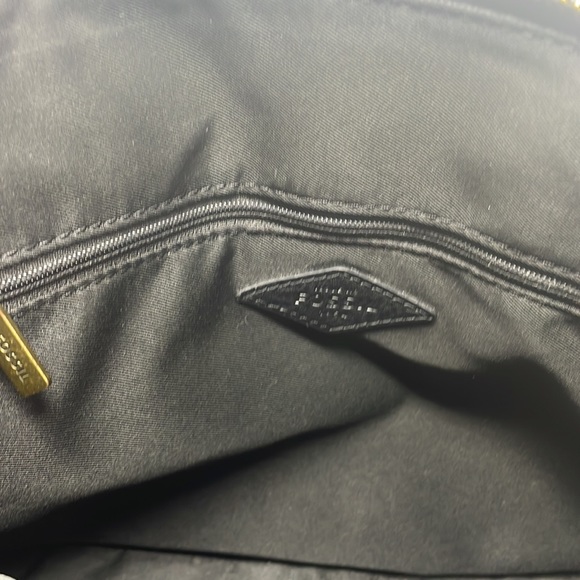 Fossil Kinley Striped Cotton/Leather Satchel🖤 - Picture 13 of 16